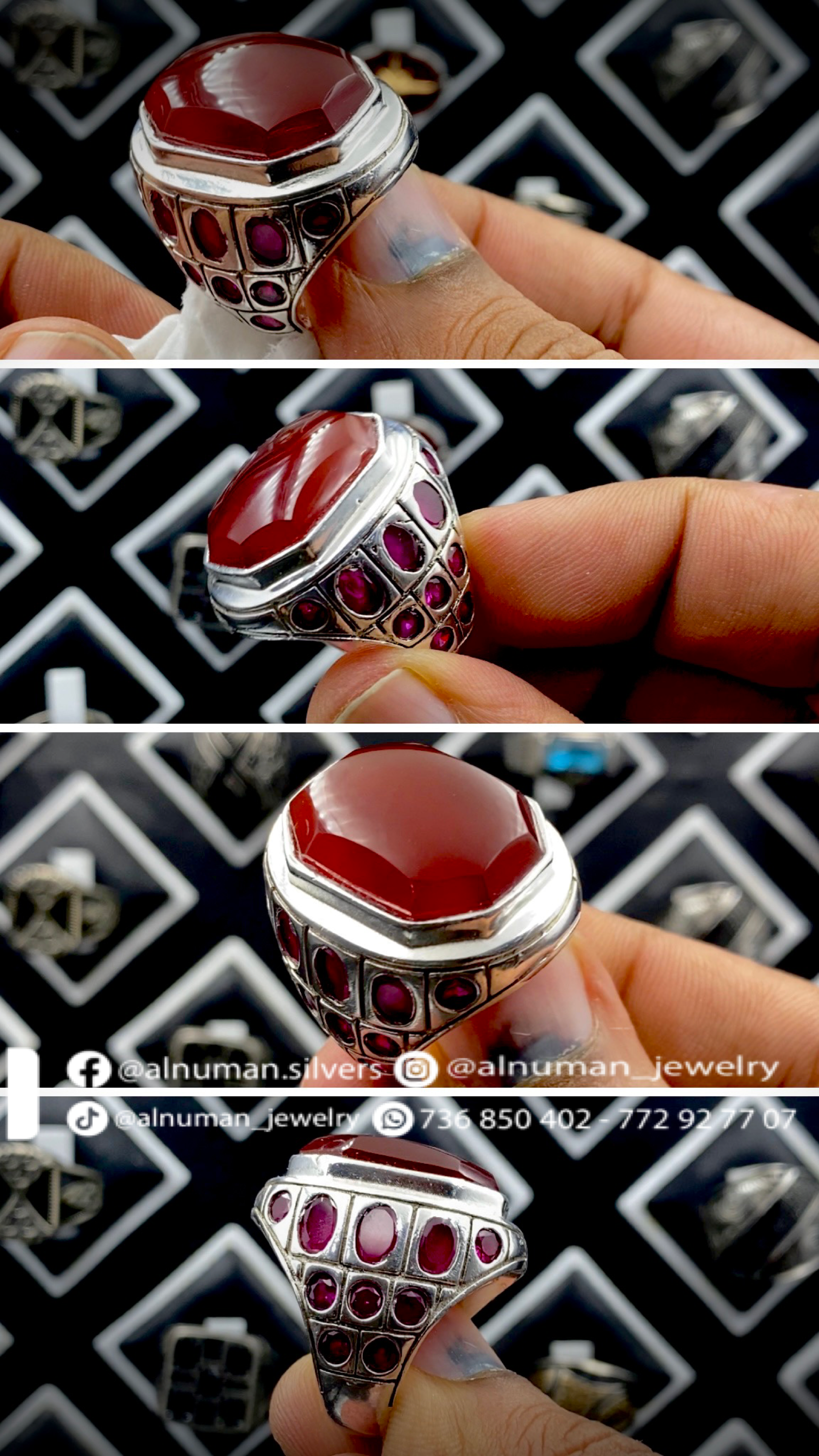 خاتم عقيق يماني فضة رجالي العقيق اليماني فضه خواتم فخمة صور الخواتم الرجالي احجار كريمة اصلي اصلية كبدي كرزي ياقوت الياقوت افضل انواع الاحجار صور اليمن صنعاء العنوان صنعاء شارع المقالح داخل مجمع الشلال التجاري  النعمان للفضة  772927707 او 736850402